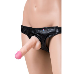 Страпон на креплении LoveToy WOMAN - CUBA с 2 насадками, neoskin, телесный