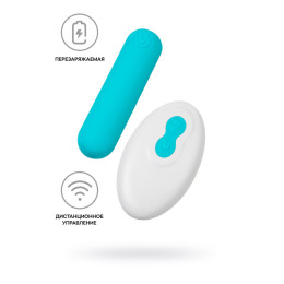 Вибропуля A-Toys by TOYFA TNIM, силикон, голубой, 6,5 см