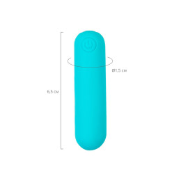 Вибропуля A-Toys by TOYFA TNIM, силикон, голубой, 6,5 см