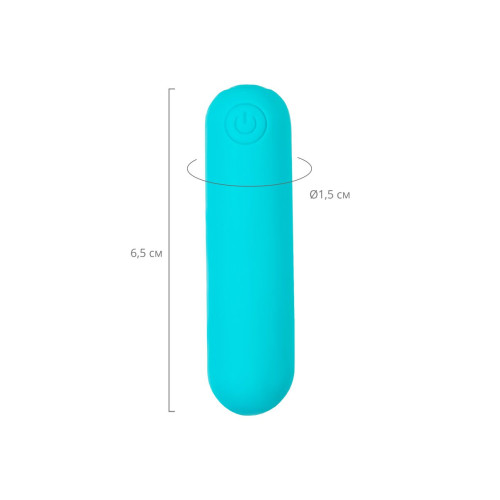 Вибропуля A-Toys by TOYFA TNIM, силикон, голубой, 6,5 см