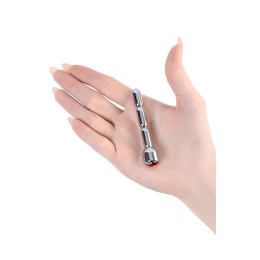 Уретральный плаг Metal by TOYFA средний, металл, серебряный со стразом, 7 см