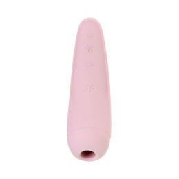 Вакуум-волновой стимулятор с вибрацией Satisfyer Curvy 2 Connect App, силикон, розовый, 13,41 см