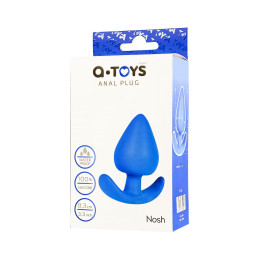 Анальная пробка A-Toys by TOYFA Nosh, силикон, синий, 8,3 см
