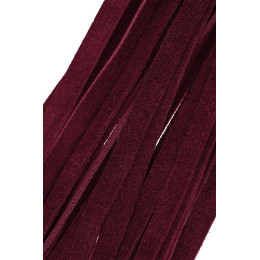 Плеть Pecado BDSM, «Бургундия», натуральный велюр, красная