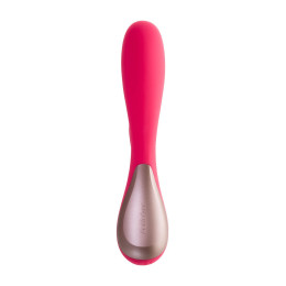 Нереалистичный вибратор Satisfyer Mono Flex Connect App, силикон, красный, 20,4 см.