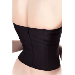 Верхняя часть костюма «Горничная», Pecado BDSM, корсет, головной убор, черно-белый, 40