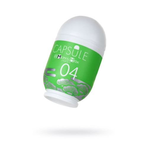 Мастурбатор нереалистичный MensMax CAPSULE 04, Matsu, TPE, зеленый, 8 см