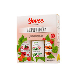 Набор гелей-смазок Yovee для любви (721002+721006+721014), вкусовые (малина+мята+карамель), 3х50 мл