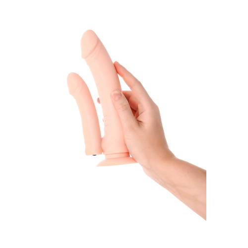 Реалистичный фаллоимитатор A-Toys by TOYFA Twint, силикон, телесный, 19,5 см