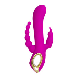 Тройной вибратор A-Toys by TOYFA TRINNY, силикон, фиолетовый, 21,5 см