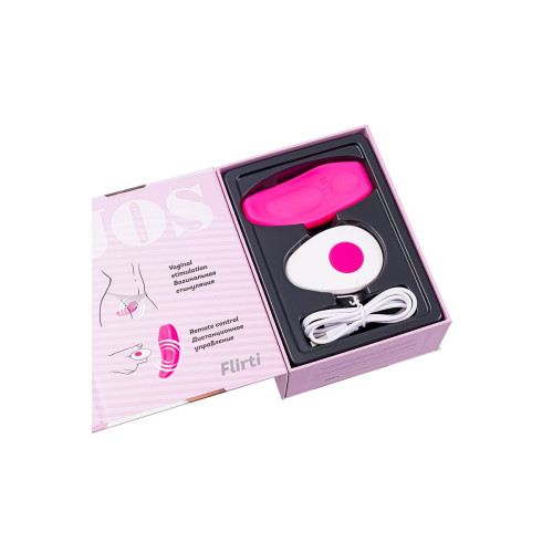 Клиторальный вибратор в трусики JOS FLIRTY, силикон, розовый, 9,3 см