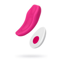 Клиторальный вибратор в трусики JOS FLIRTY, силикон, розовый, 9,3 см