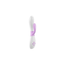 Вибратор rabbit с клиторальным стимулятором OVO K2-6, силикон, белый, 20,5 см