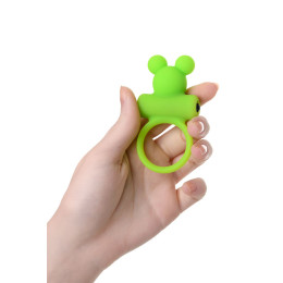 Виброкольцо на пенис A-Toys by TOYFA Chio, силикон, зеленое, 8,1 см, Ø 3,1 см