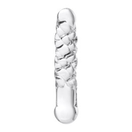 Двусторонний фаллоимитатор Sexus Glass, стекло, прозрачный, 16 см