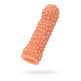 Насадка реалистичная KOKOS PENIS SLEEVE с дополнительной стимуляцией, TPE, телесная, 16.5 см