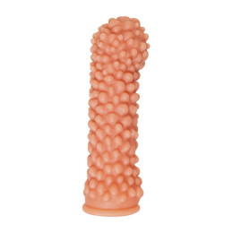 Насадка реалистичная KOKOS PENIS SLEEVE с дополнительной стимуляцией, TPE, телесная, 16.5 см
