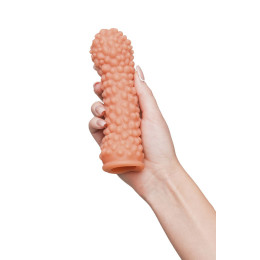 Насадка реалистичная KOKOS PENIS SLEEVE с дополнительной стимуляцией, TPE, телесная, 16.5 см