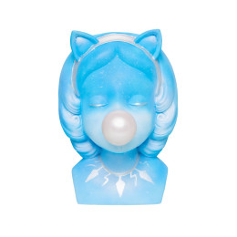 Подставка под сувенирную продукцию "Девочка с жвачкой" голубой, серебренный