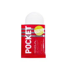 Нереалистичный мастурбатор TENGA Pocket Click Ball, TPE, белый, 7,5 см