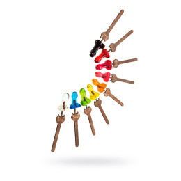 Набор леденцов Pecado BDSM, «Пенис мини ассорти», 9 шт.