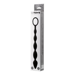 Анальная цепочка A-Toys by TOYFA Dang, силикон, черный, 27,6 см