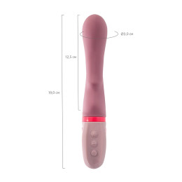 Вибратор Flovetta ROSE, силикон, розовый, 19 см