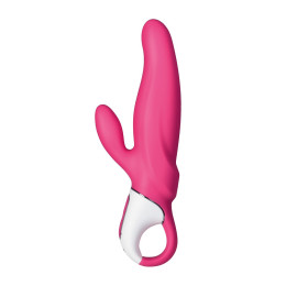 Нереалистичный вибратор Satisfyer Vibes Mr. Rabbit, силикон, красный, 22,1 см.
