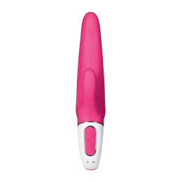 Нереалистичный вибратор Satisfyer Vibes Mr. Rabbit, силикон, красный, 22,1 см.