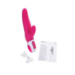 Нереалистичный вибратор Satisfyer Vibes Mr. Rabbit, силикон, красный, 22,1 см.