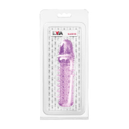 Насадка на пенис с ворсинками TOYFA Basic, TPE, фиолетовый, 13,5 см