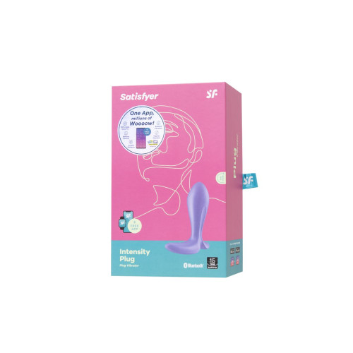 Анальный вибратор Satisfyer Intensity Plug Connect App, силикон, фиолетовый, 9 см