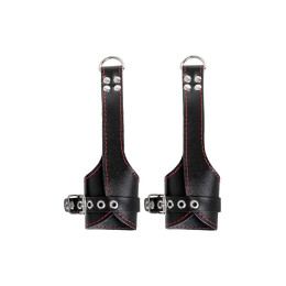 Подвес Pecado BDSM, «мягкий» с красной строчкой, натуральная кожа, чёрный