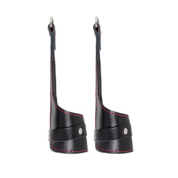 Подвес Pecado BDSM, «мягкий» с красной строчкой, натуральная кожа, чёрный