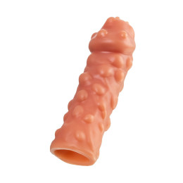 Насадка реалистичная KOKOS PENIS SLEEVE с дополнительной стимуляцией, TPE, телесная, 16.5 см
