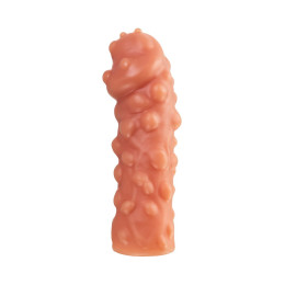 Насадка реалистичная KOKOS PENIS SLEEVE с дополнительной стимуляцией, TPE, телесная, 16.5 см