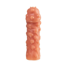 Насадка реалистичная KOKOS PENIS SLEEVE с дополнительной стимуляцией, TPE, телесная, 16.5 см