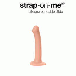 Ремневой нереалистичный страпон на присоске Strap-on-me, L, силикон, телесный, 19 см