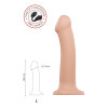 Ремневой нереалистичный страпон на присоске Strap-on-me, L, силикон, телесный, 19 см