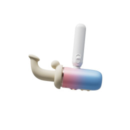 Портативная мини секс-машина с подогревом LOVENSE Spinel, силикон, АБС-пластик, белый