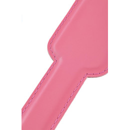 Паддл Pecado BDSM, твердый, натуральная кожа, пластик, розовый