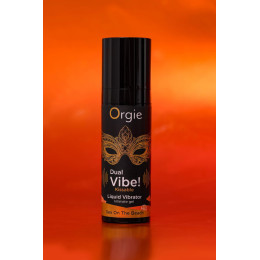Съедобный гель с эффектом вибрации Orgie DUAL VIBE!, со вкусом коктейля секс на пляже, 15 мл