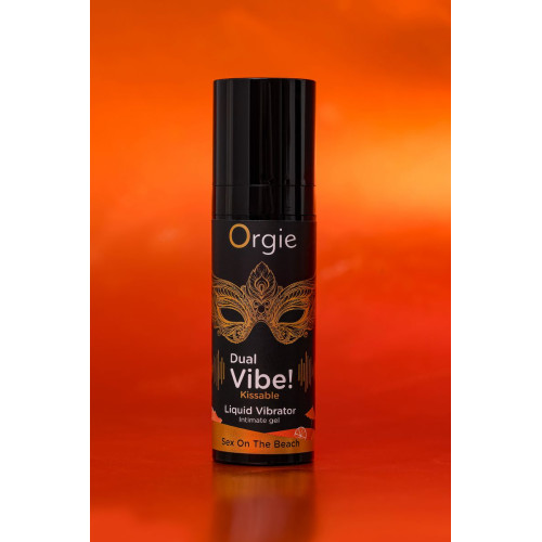 Съедобный гель с эффектом вибрации Orgie DUAL VIBE!, со вкусом коктейля секс на пляже, 15 мл