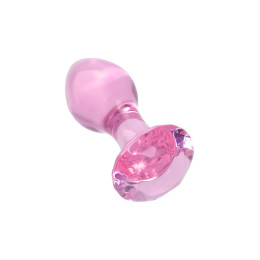 Анальная втулка Sexus Glass, стекло, розовая, 8,5 см