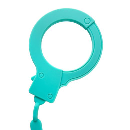 Наручники Штучки-дрючки, силикон, голубые, 33 см