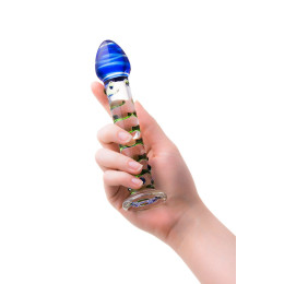 Нереалистичный фаллоимитатор Sexus Glass, стекло, прозрачный, 18 см
