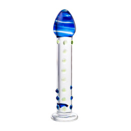 Нереалистичный фаллоимитатор Sexus Glass, стекло, прозрачный, 18 см