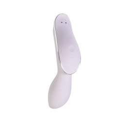 Вакуумный стимулятор клитора с вибрацией Satisfyer Curvy Trinity 2, сиреневый, 17,4 см