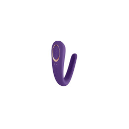Многофункциональный стимулятор для пар Satisfyer Partner Double Classic, силикон, фиолетовый, 9,5 см
