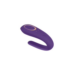 Многофункциональный стимулятор для пар Satisfyer Partner Double Classic, силикон, фиолетовый, 9,5 см